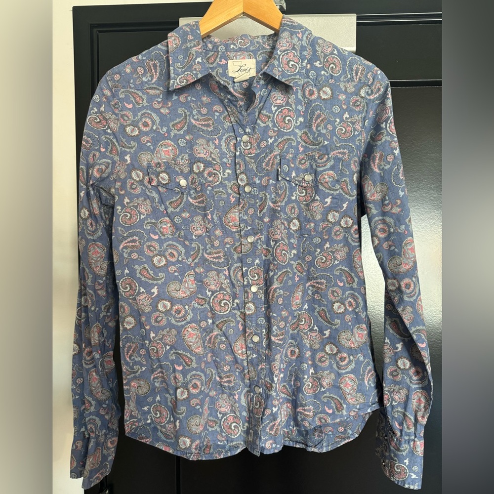 Levi's Blue Paisley Button Down Shirt